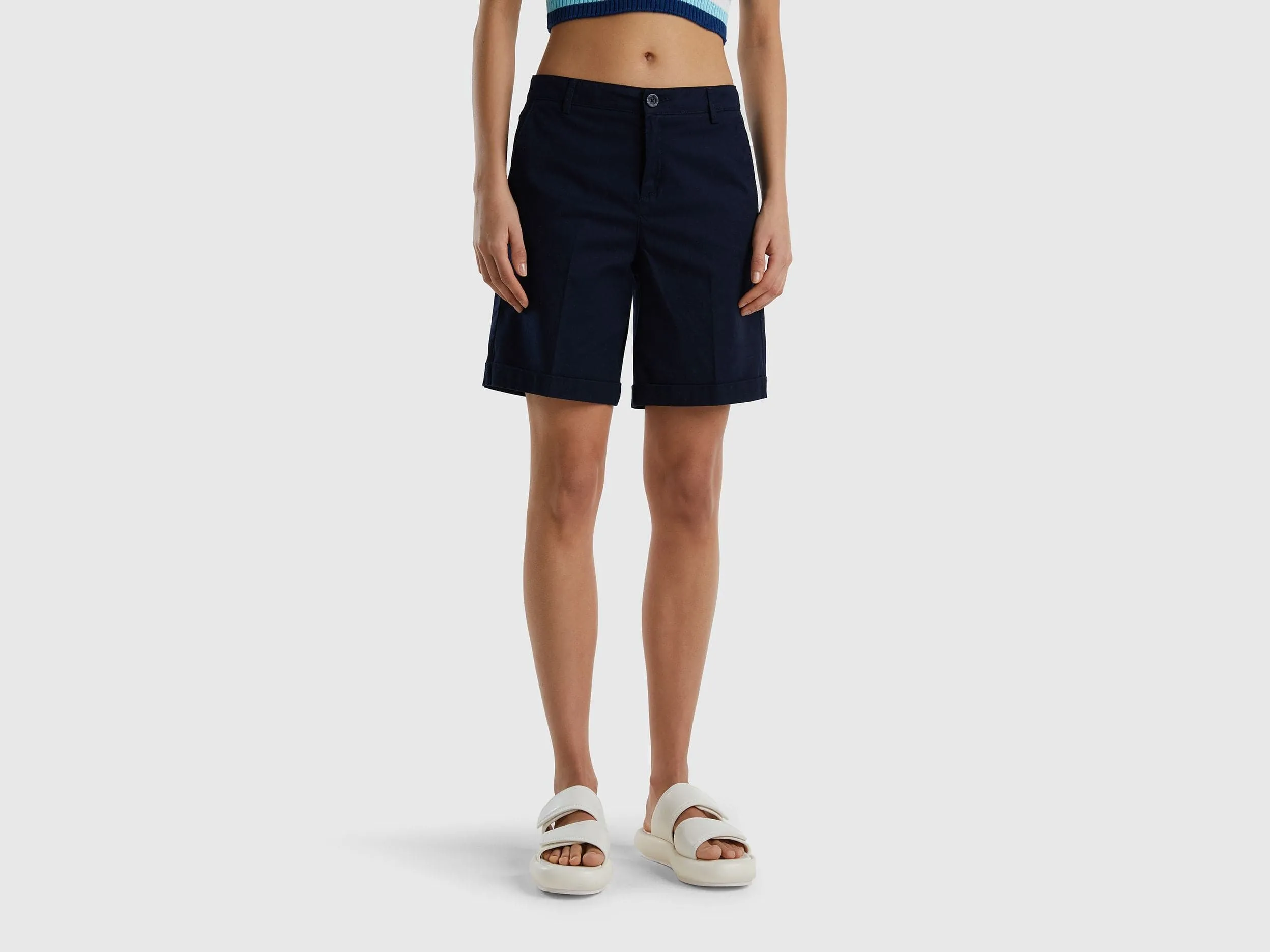 Bermudas in stretch cotton