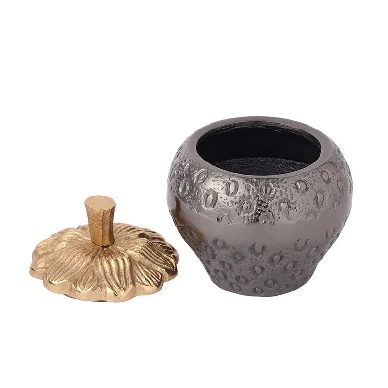 Berry Bliss Black Decorative Box with Lid | 5 x 6 inches