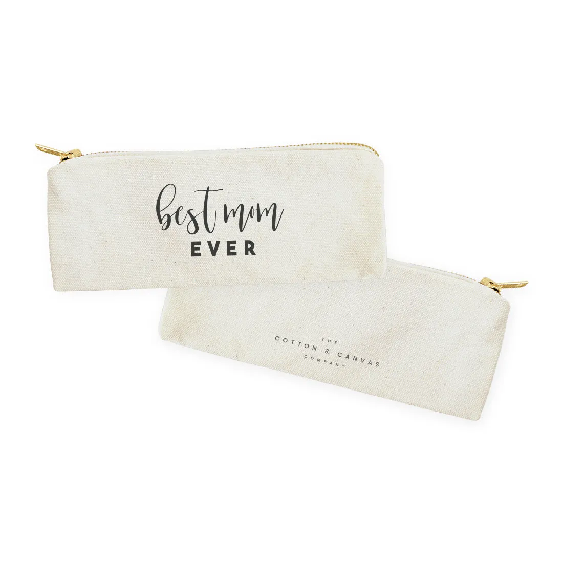 Best Mom Ever Cotton Canvas Pencil Case and Travel Pouch by The Cotton & Canvas Co.