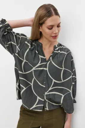 BETTY PRINTED SILK COTTON VOILE TOP