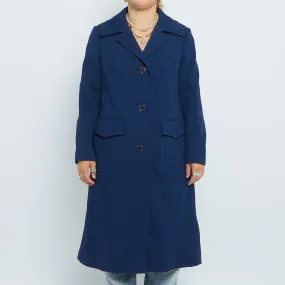 Betty Rose Lined Wool Trench Coat - M
