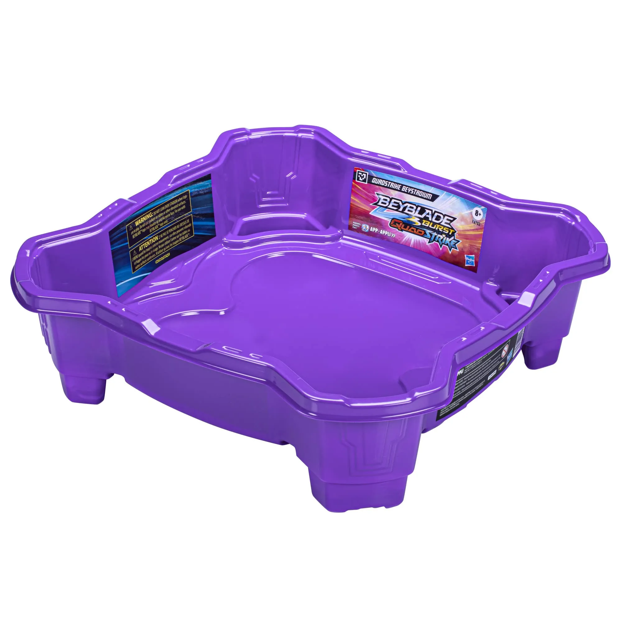 Beyblade Burst Quadstrike Beystadium, Battle Game Stadium, Stadium Toy for Kids Ages 8 and Up, Original by Hasbro, Purple