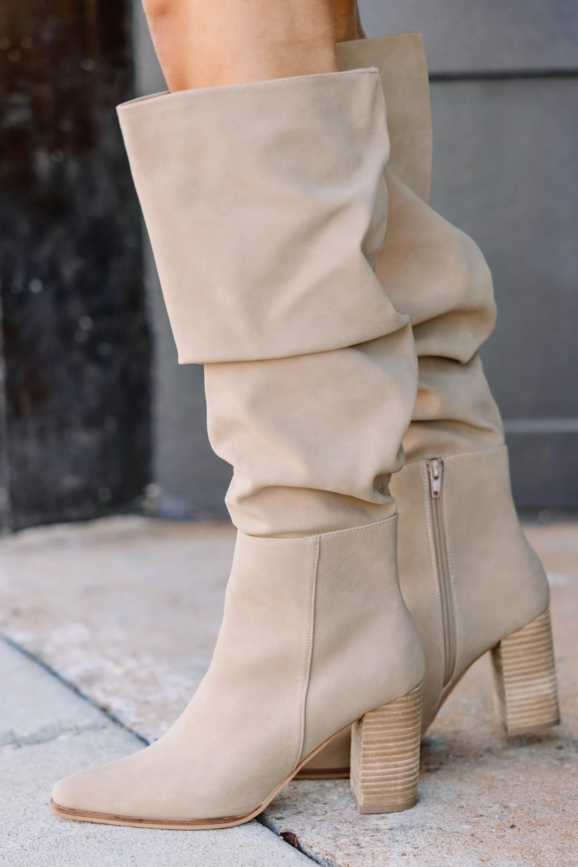 Big Attitude Taupe Brown Boots