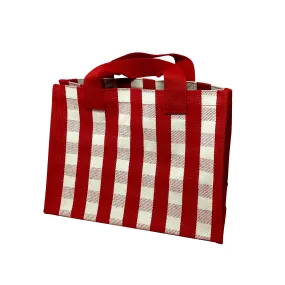 Big Check Shopping Tote