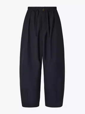 Bilbao high-waisted loose-fit wool-blend trousers