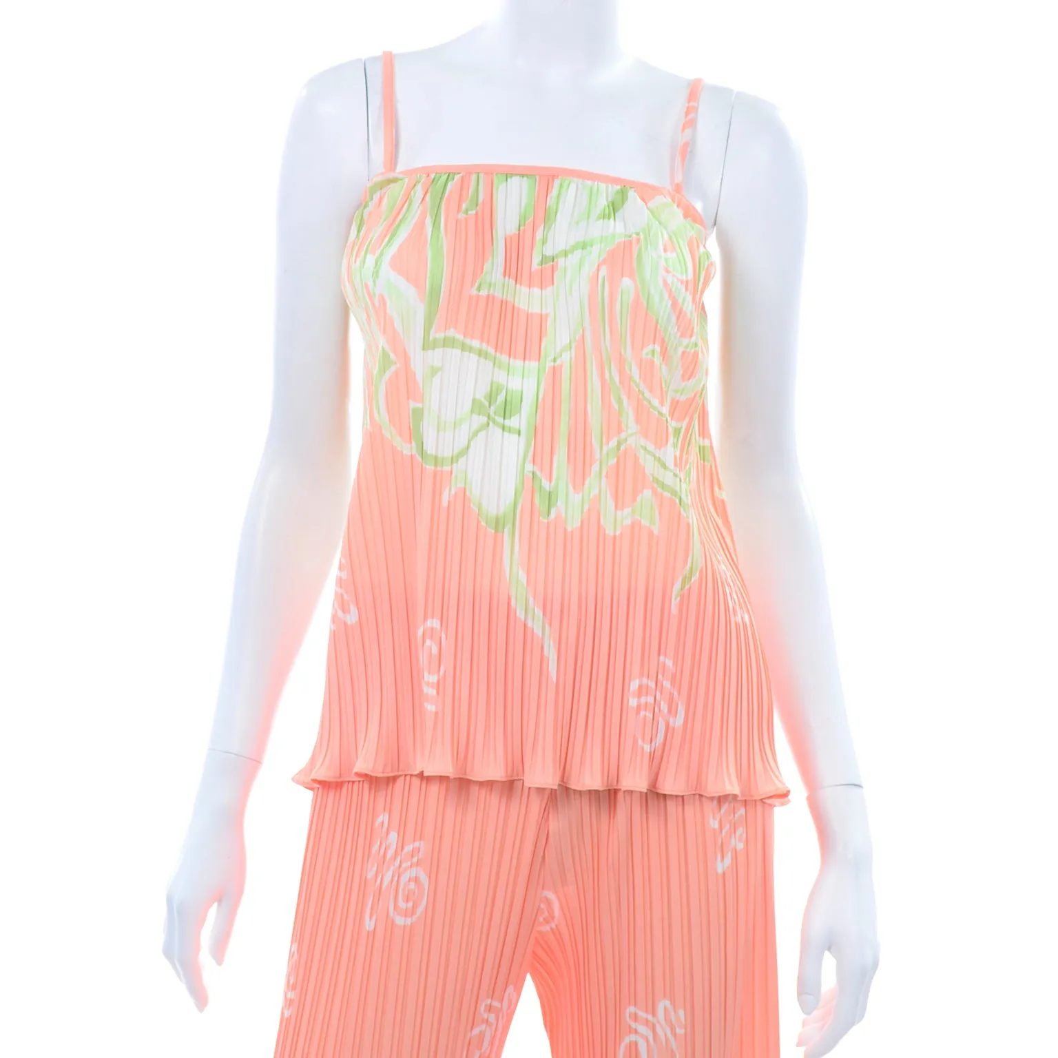 Bill Tice Vintage Deadstock Peach 3 pc Loungewear Pajama Set W Original Tag