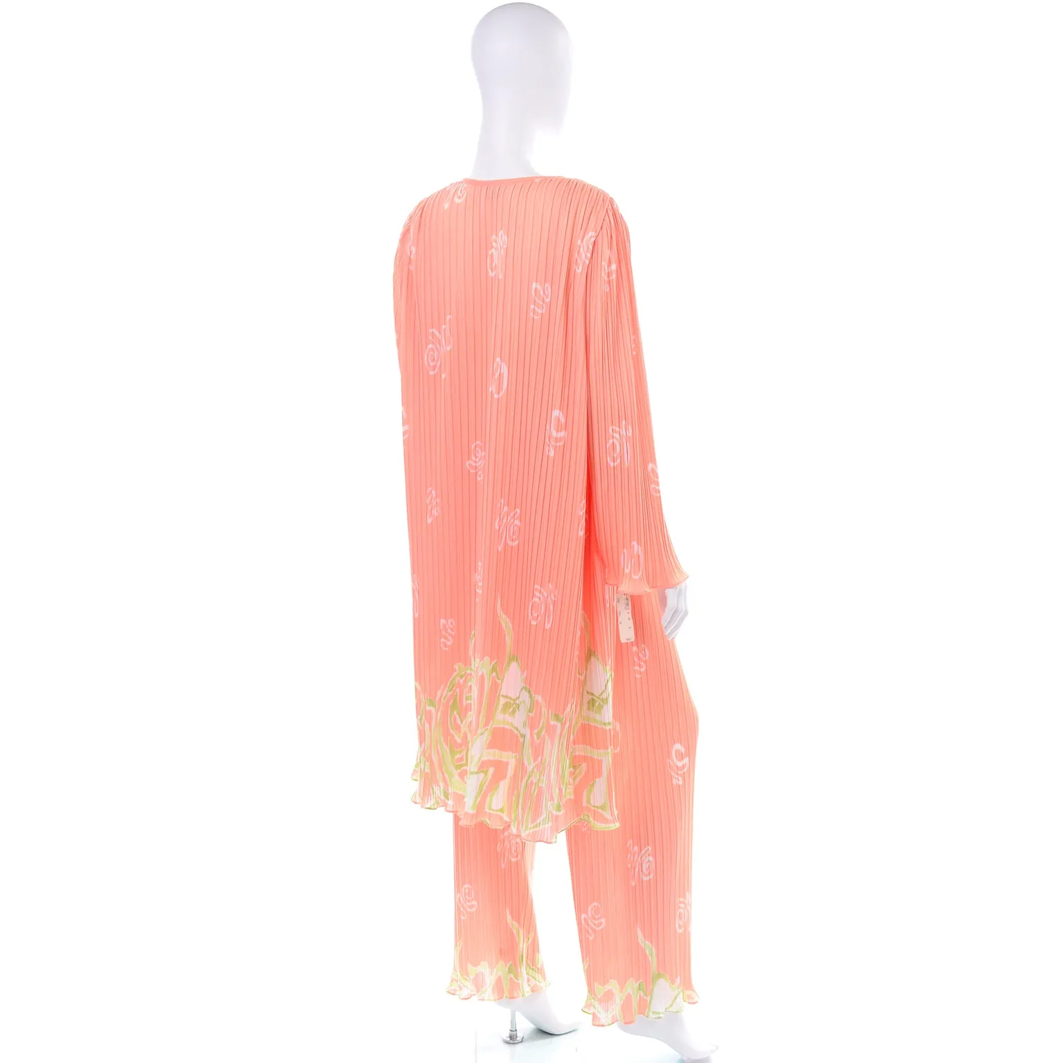 Bill Tice Vintage Deadstock Peach 3 pc Loungewear Pajama Set W Original Tag