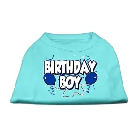 Birthday Boy Screen Print Shirts Aqua Lg (14)