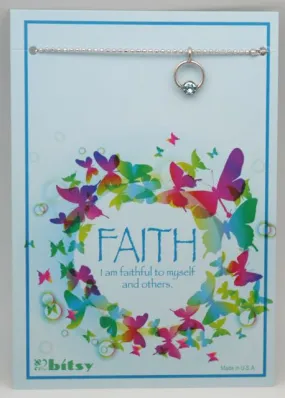 Bitsy Silver & Crystal Eternity Affirmation Necklaces