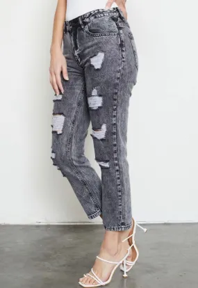 Black Acid Wash KanCan Jeans