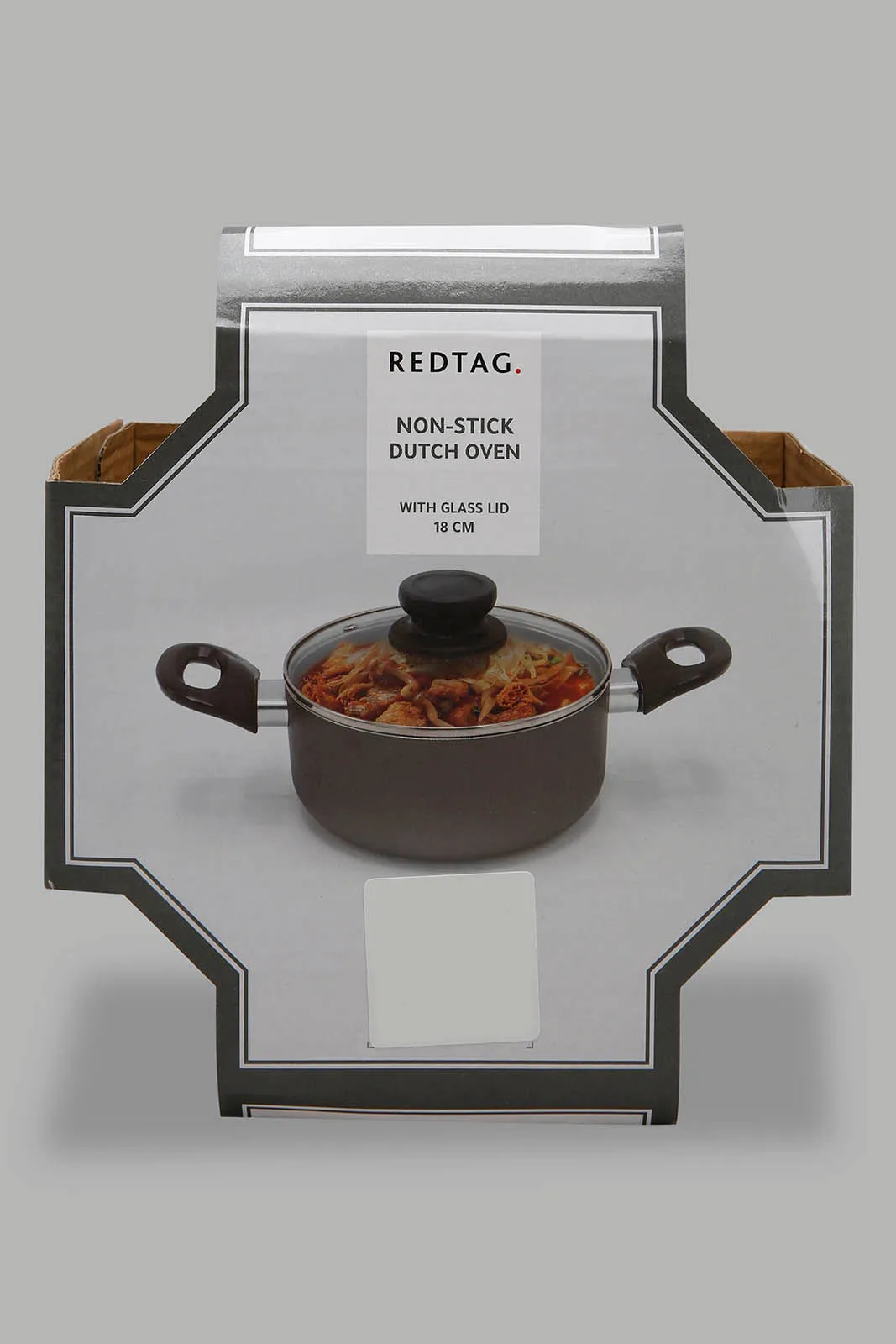 Black Aluminum Non Stick Dutch Oven With Glass Lid (18cm)