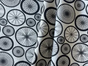 Black & Fog Spokes Cotton Knit (Made in the Netherlands)