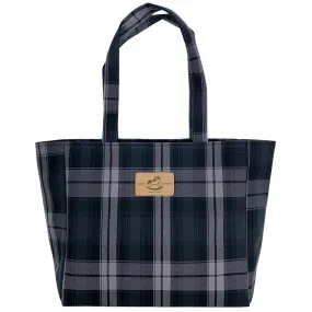 Black & Gray Tartan Plaid Medium Tote
