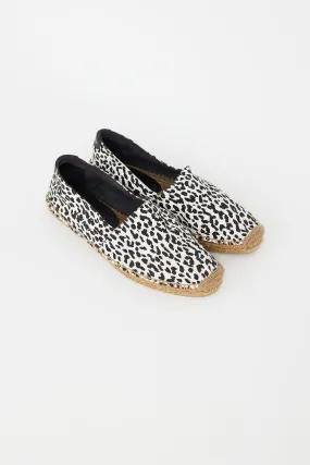 Black & White Canvas Espadrille Loafer