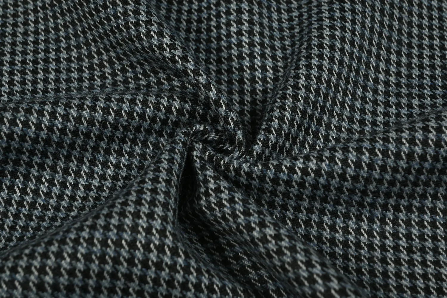 Black & White Checks Tweed Hound stooth Fabric