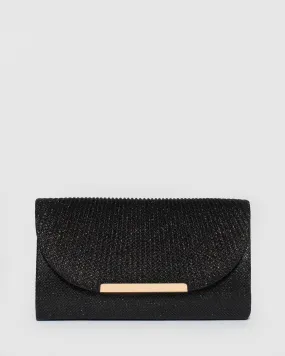 Black and Gold Liza Evening Clutch Bag