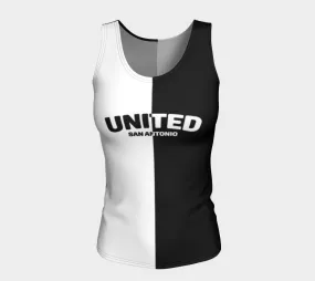 Black and White United Fitted Tank Top