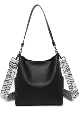 Black Bucket Bag W/ Strap