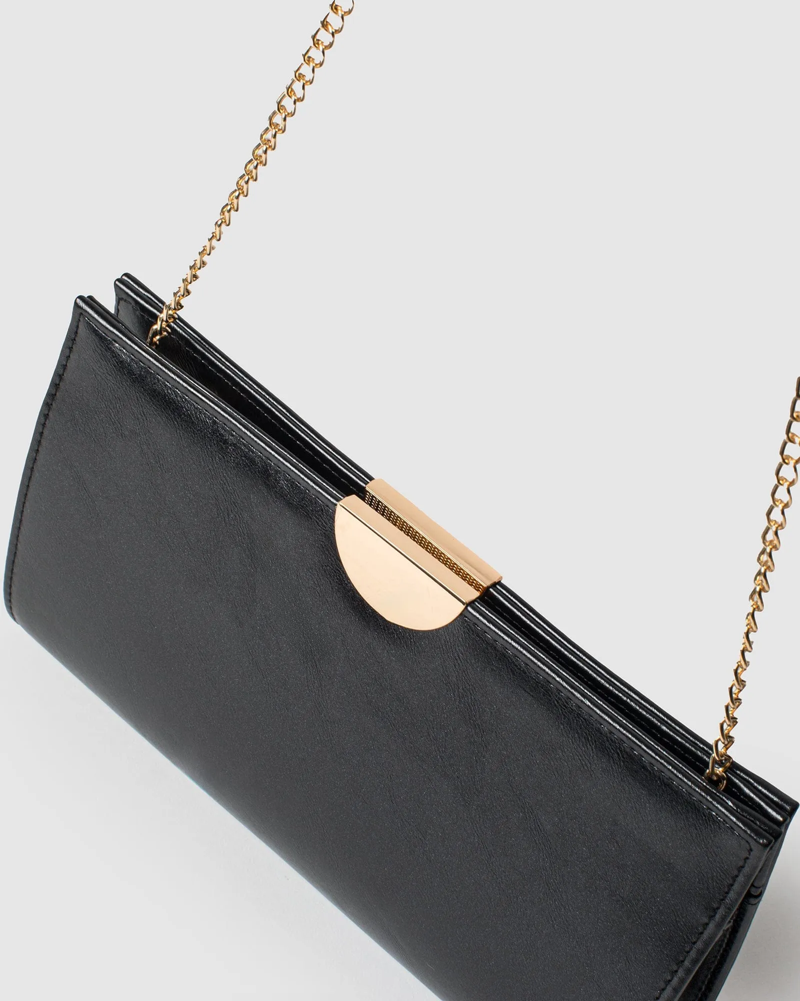 Black Carlie Clutch Bag