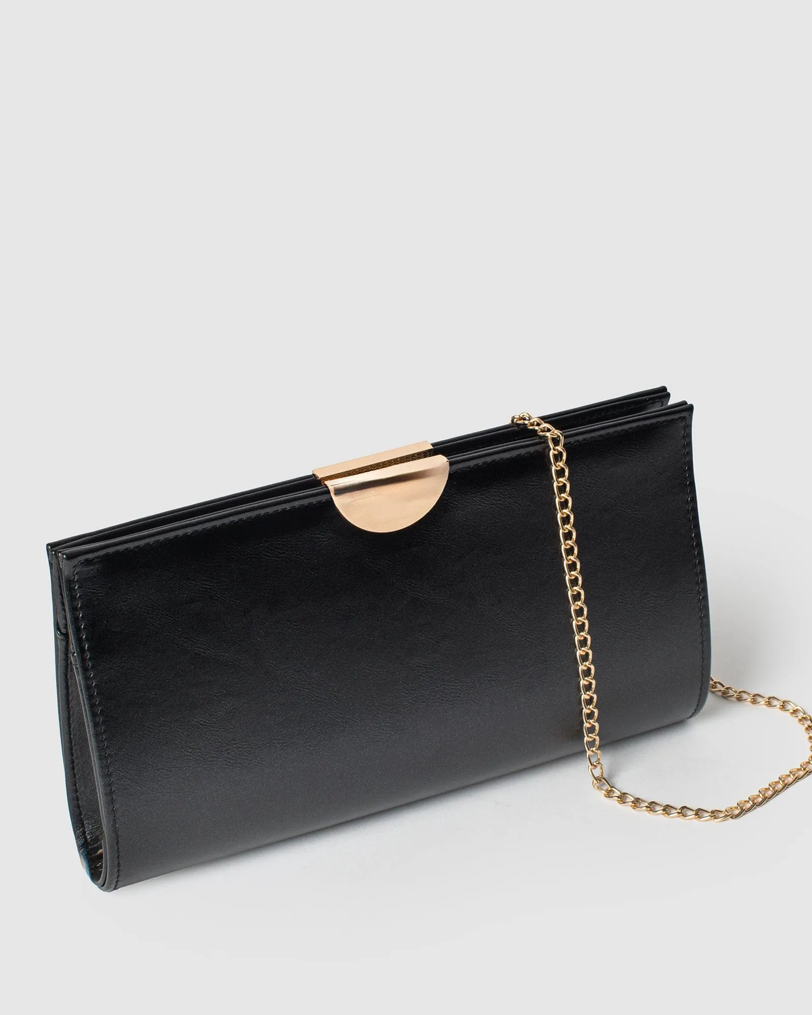 Black Carlie Clutch Bag