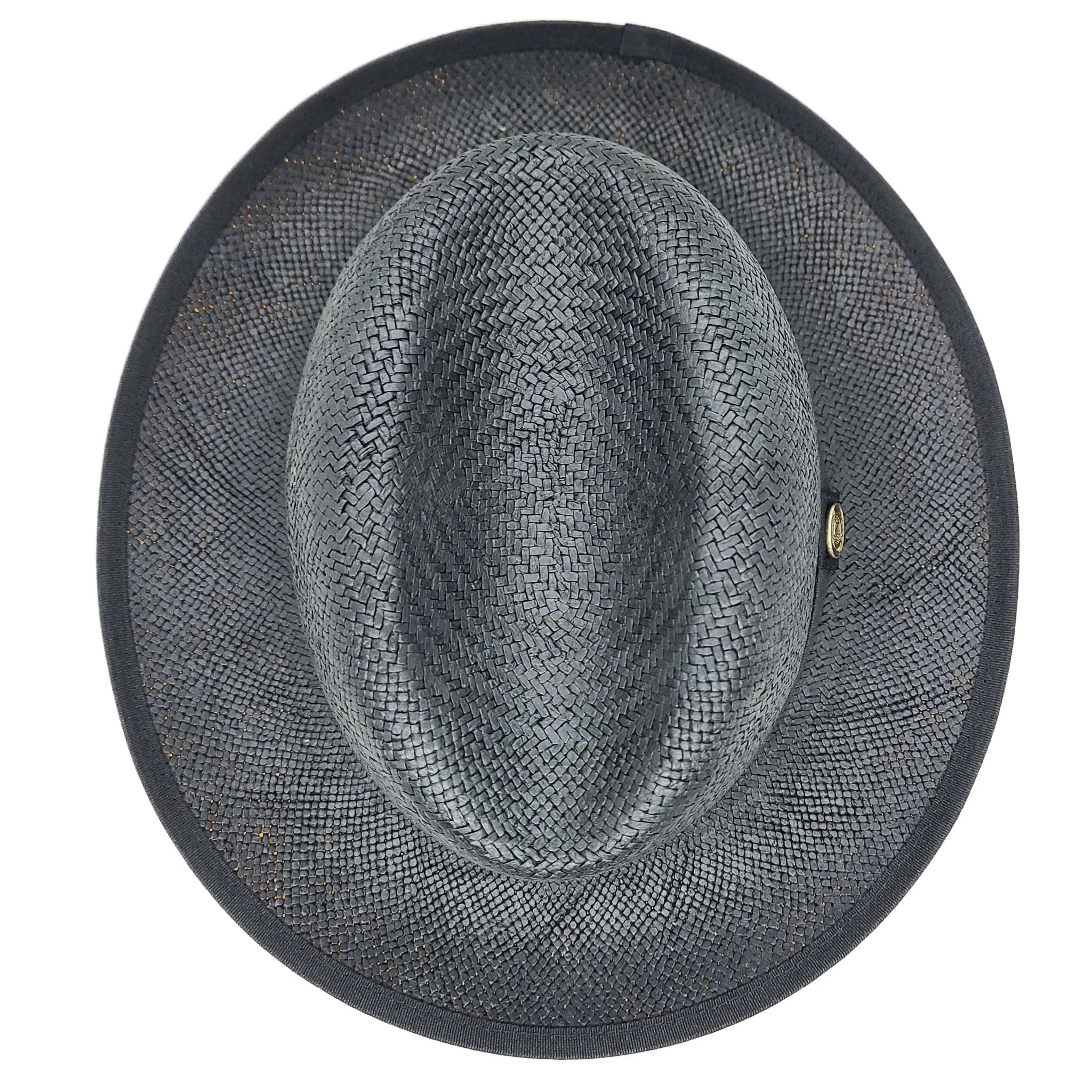 Black Contrast Bottom Straw Hat