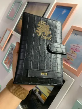 BLACK CROCO TRAVEL ORGANIZER