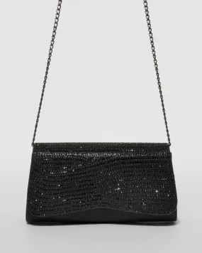 Black Delia Clutch Bag