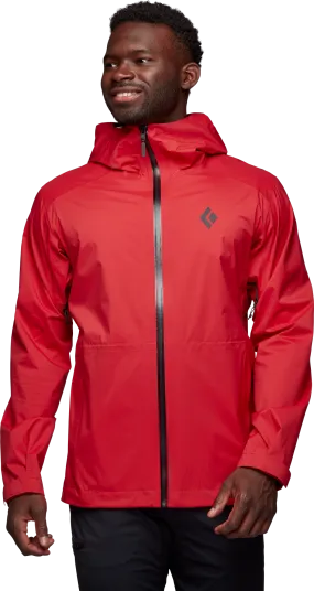 Black Diamond Men&#x27;s Stormline Stretch Rain Shell Carmine | Buy Black Diamond Men&#x27;s Stormline Stretch Rain Shell Carmine here | Outnorth