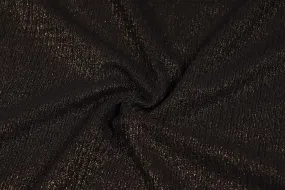 Black Foil Printed Crushed Knit Fabric