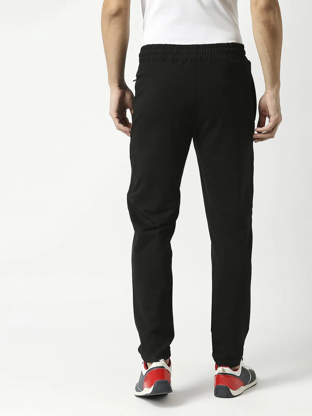 Black French Terry Lycra Track Pants