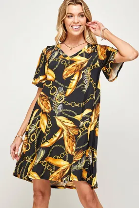 BLACK GOLD DRESS