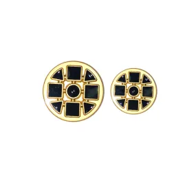 Black Golden Designer Metal Suit Buttons