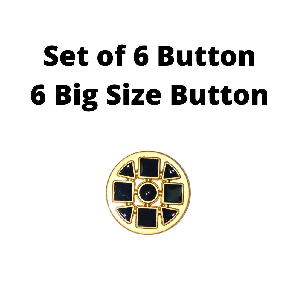 Black Golden Designer Metal Suit Buttons