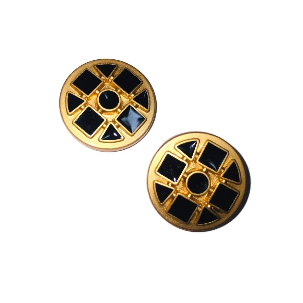 Black Golden Designer Metal Suit Buttons