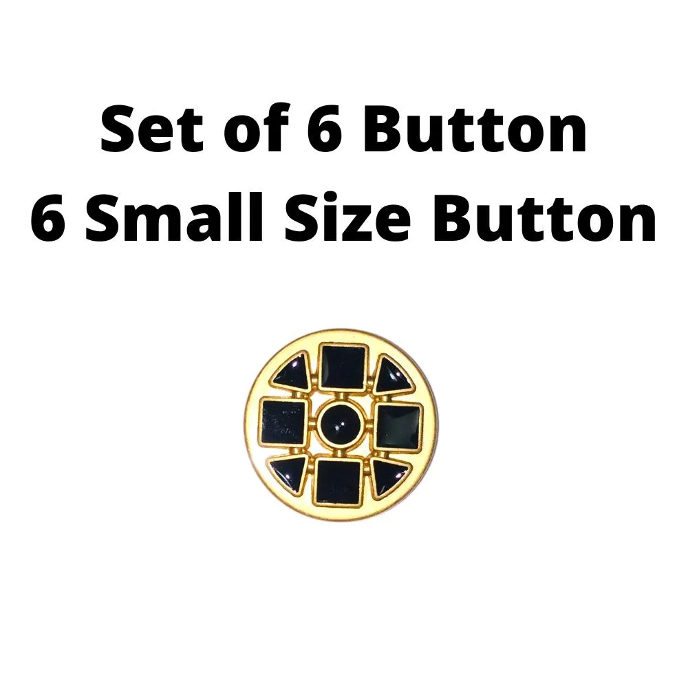 Black Golden Designer Metal Suit Buttons