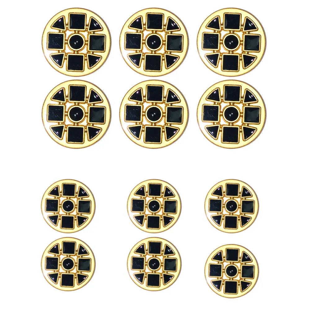 Black Golden Designer Metal Suit Buttons