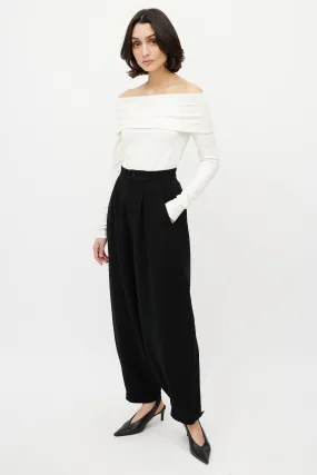 Black High Waisted Balloon Trouser