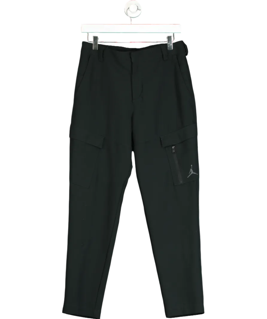 Black Jordan Essential Woven Track Pants UK M
