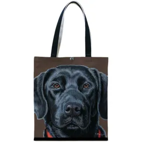 Black Lab Canvas Tote