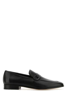 Black leather Bonny loafers