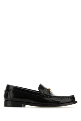 Black leather Medusa '95 loafers