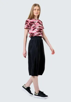 Black Maxi Pleated Skirt