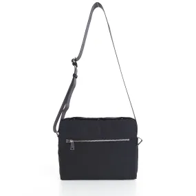 Black Nylon Messenger Bag