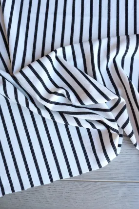 Black on Ivory Vertical Stripe Liverpool