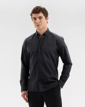 Black Oxford with Skulls Accents Button-Down Shirt