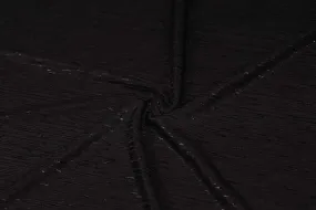 Black Plain Lurex Spandex Knit Fabric