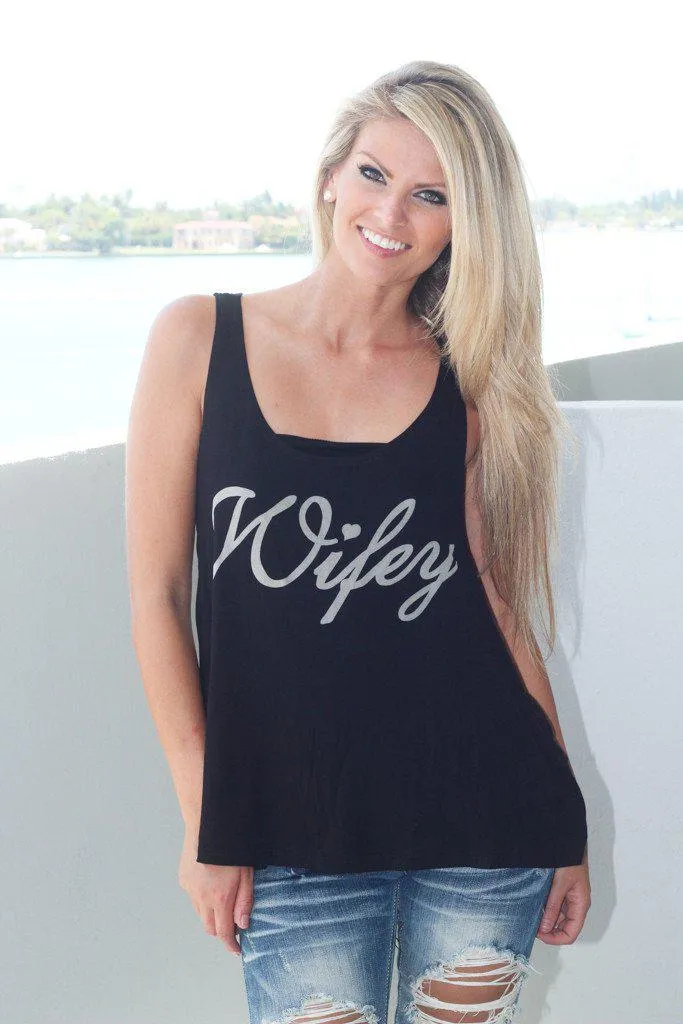 Black "Wifey" Tank Top