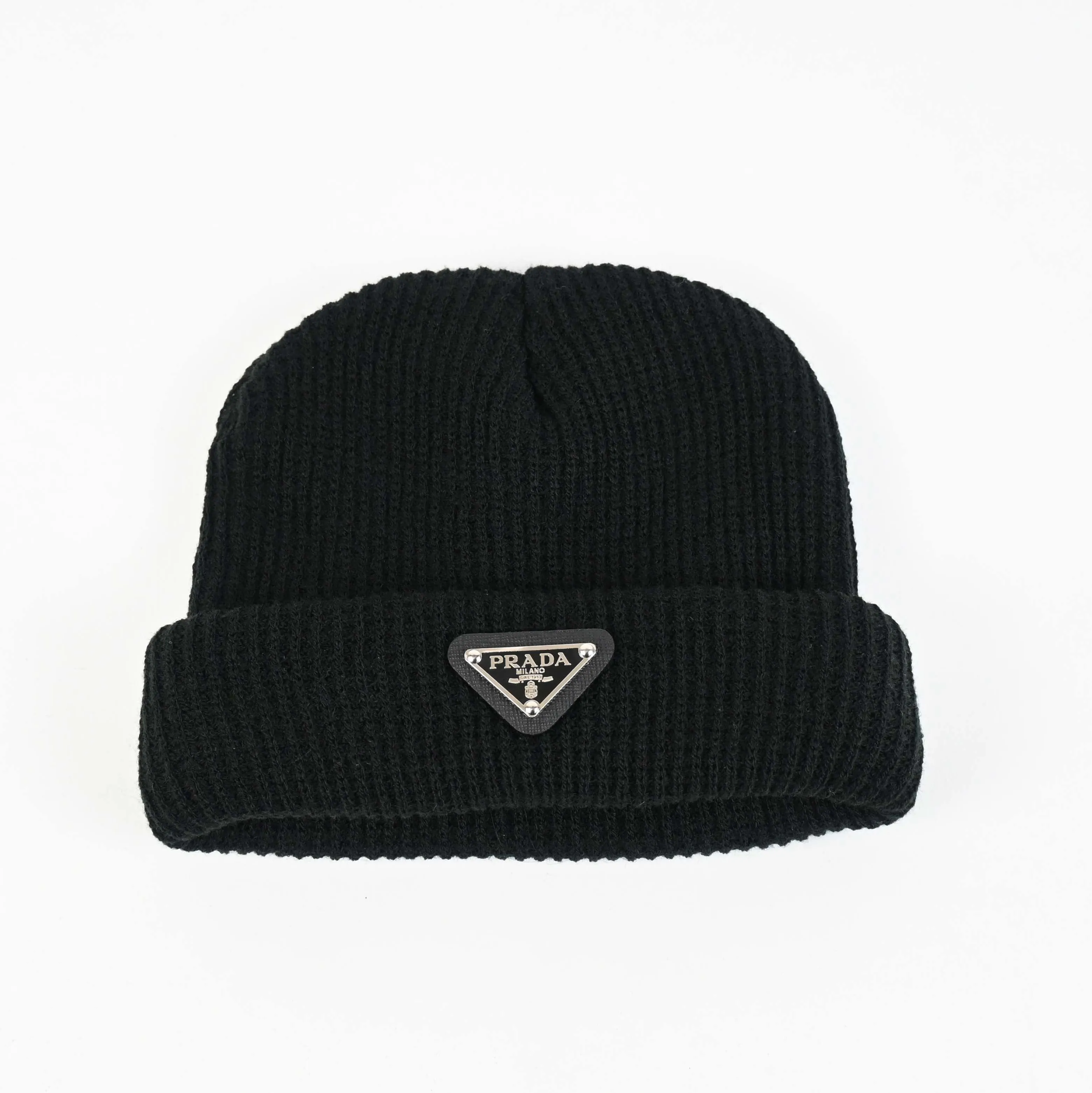 Black Rib style beanie (14 emblem colors available)