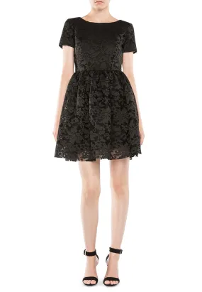 Black Rimia Lace Mini Dress