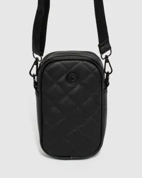 Black Rubee Quilted Crossbody Phone Bag